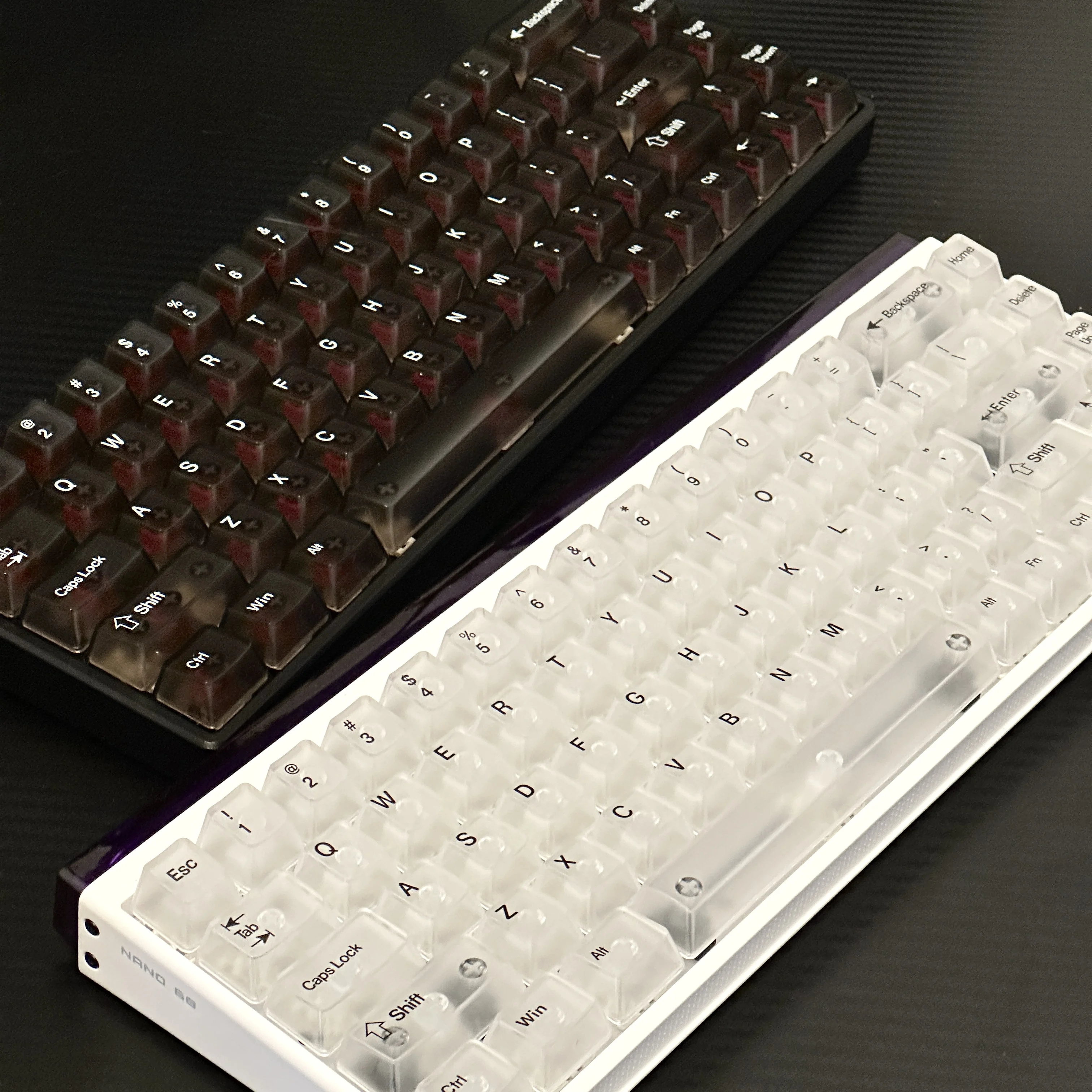 Fog transparent keycaps, transparent keycaps, suitable for mechanical keyboard OEM height PC material keycaps