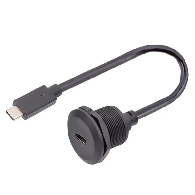 

Promotion USB Type C 3.1 Female To Male Charging Socket Type-C Data Port With Threaded Fixed Panel Type USB-C Power Jack Connect