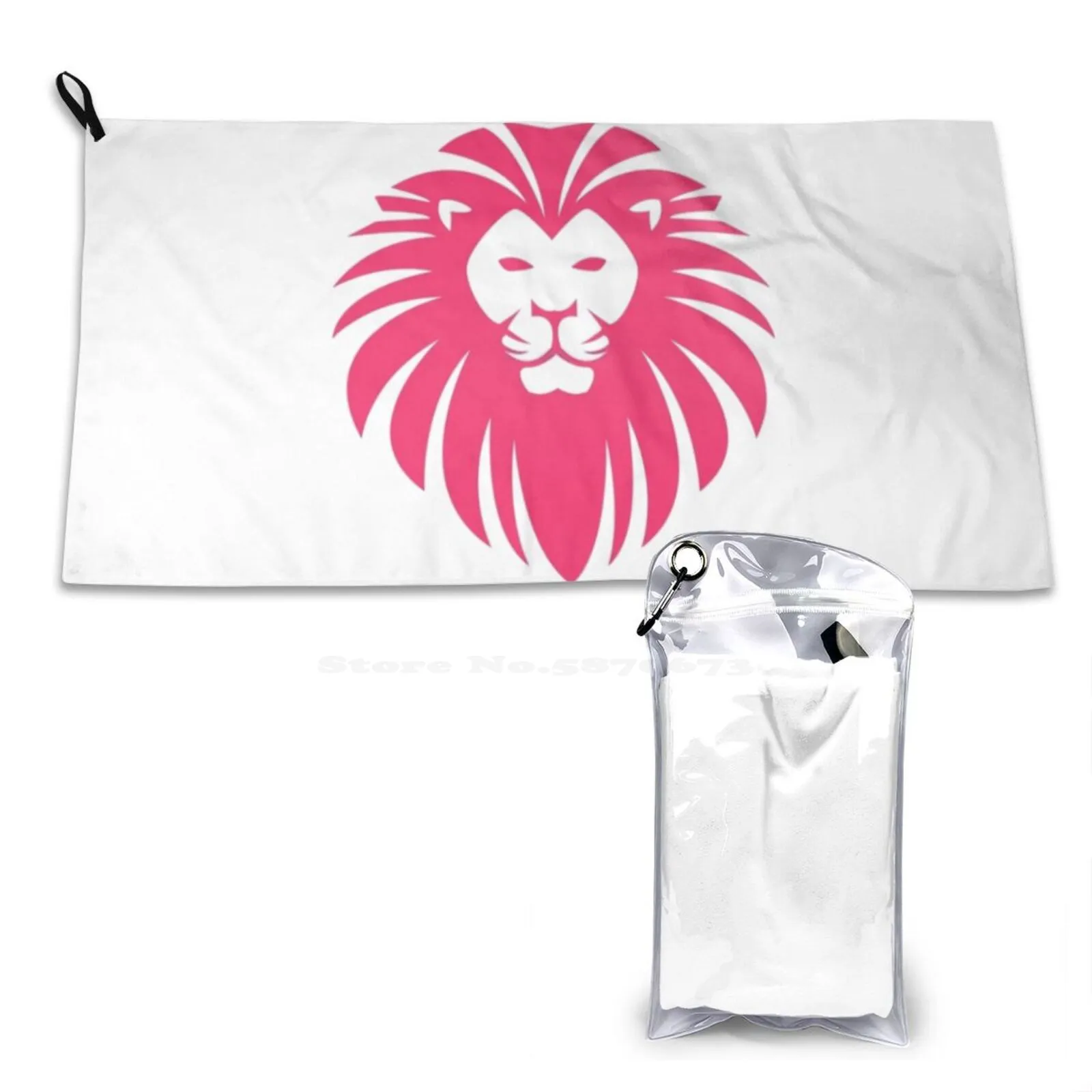 Red Lion Attitude Soft Comfortable Bath Towel Outdoor Attitude Lion Text Tiger Africa Alternative Life Banner Best Gym Quotes