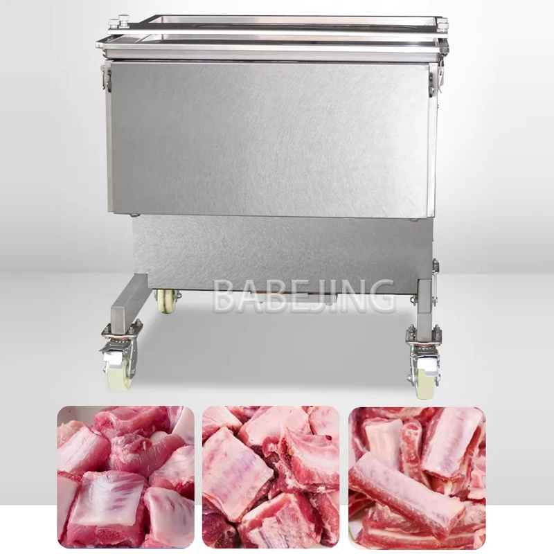 Industrial Automatic Meat Cube Cutter Fresh Pork Ribs Lamb Chops Beef Dicer Dicing Machine for Kitchen And Food Processing