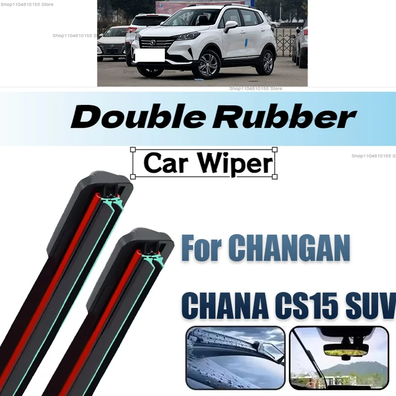 

3PCS Car Wiper for Changan Chana CS15 SUV 2016-2023 Front Rear Windshield