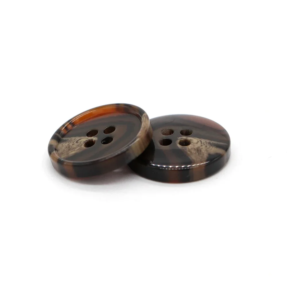 EQUBO 4 Holes 15/18/20/23/25mm Classical Men Suit Horn Resin Buttons for Clothing Fashion Coat Blazer Windbreaker Sewing Supply