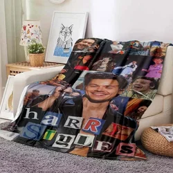 Harrystyles Flannel Soft Blanket Warm  Retro Blankets for Beds Bedroom Living Room Sofa Blanket Travel Picnic Blanket