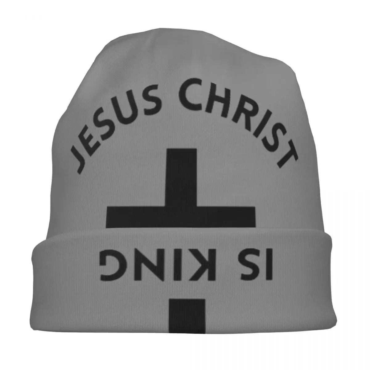 Jesus Christ Is King Skullies Beanies Hat Christian God Goth Men Women Street Caps Warm Multifunction Bonnet Knitted Hat