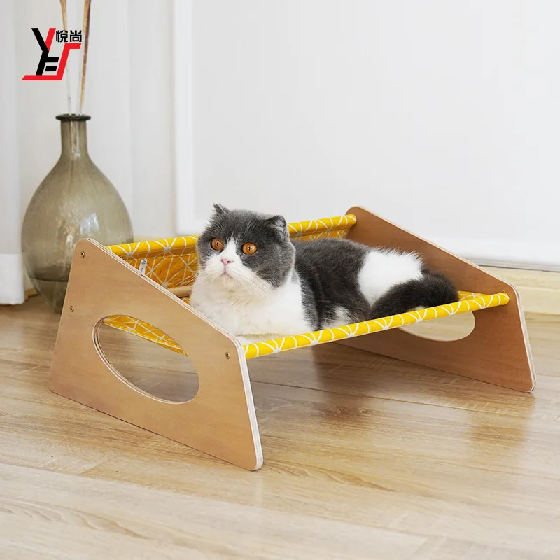 

Nap New Favorite Solid Wood Cat Hammock Medium Pet Bed Pet Bed Four Seasons General Pet Supplies, Cat Litter, Cat Accessories