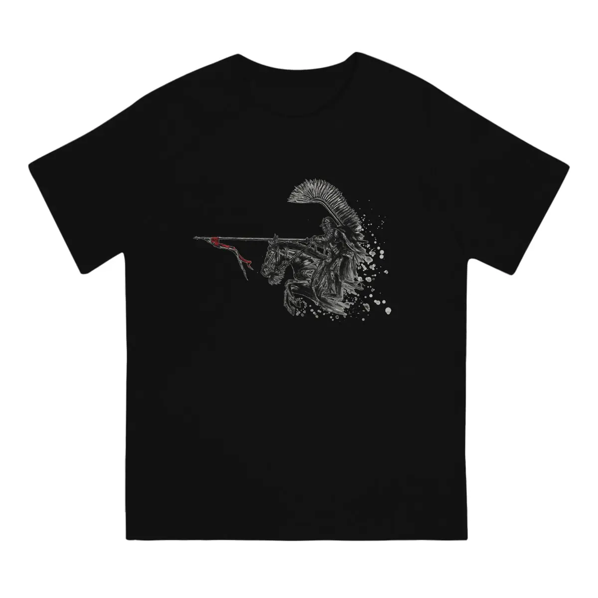 Polish Cavalry Men's T Shirt Winged Hussar Novelty Tee Shirt Short Sleeve Round Collar T-Shirt Cotton Gift Clothes