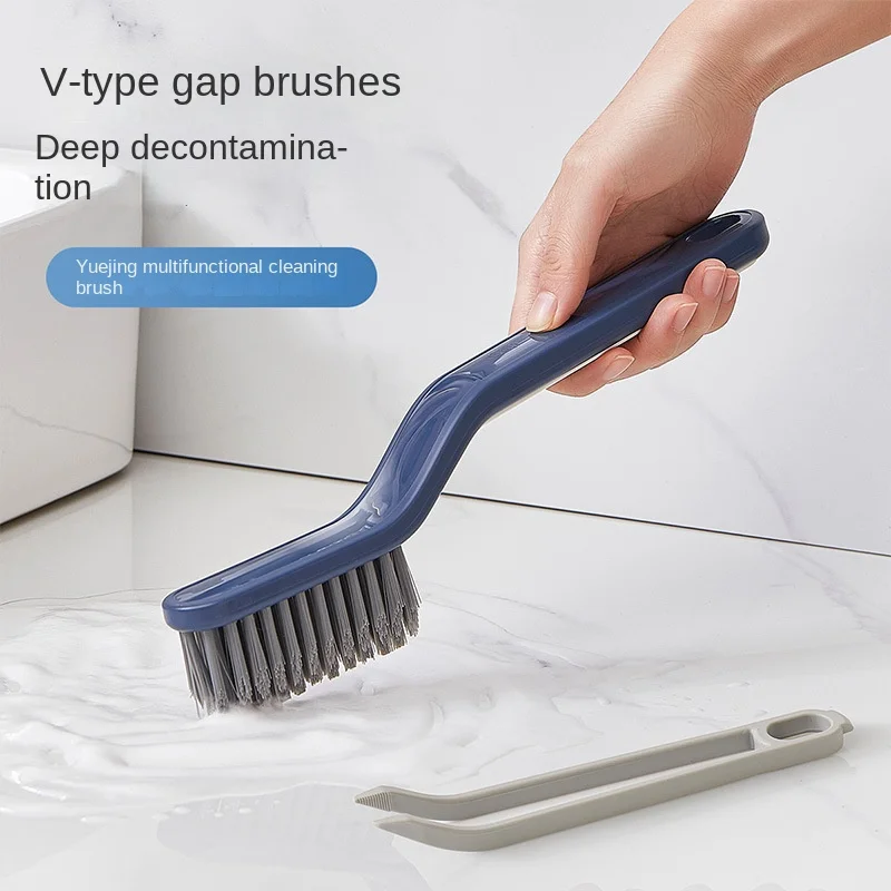 2-in-1Multipurpose Bathroom Tile Floor Gap Cleaning Brush Window Groove Brush Convenient Household Corner Cleaning Tools