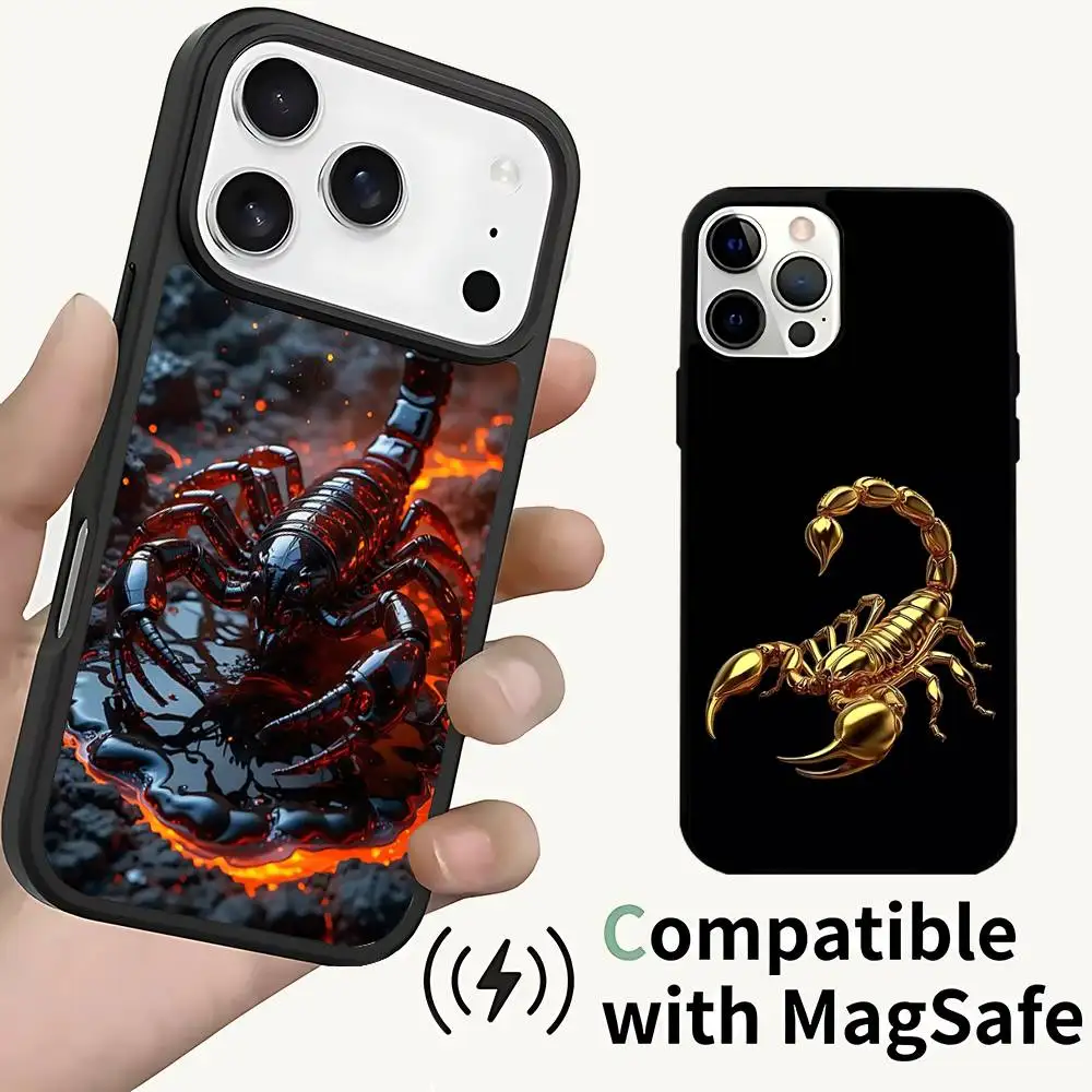 

Scorpion Cool Scorpio Magnetic Wireless Charging Case For iPhone 11,12,13,14,15,16,17,Pro,Max,Plus Shockproof Cover
