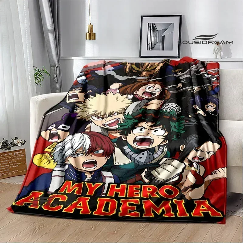 Manta de franela cálida de dibujos animados de My Hero Academia, manta de viaje para el hogar suave y cómoda, Idea de regalo de cumpleaños para fanáticos del Anime