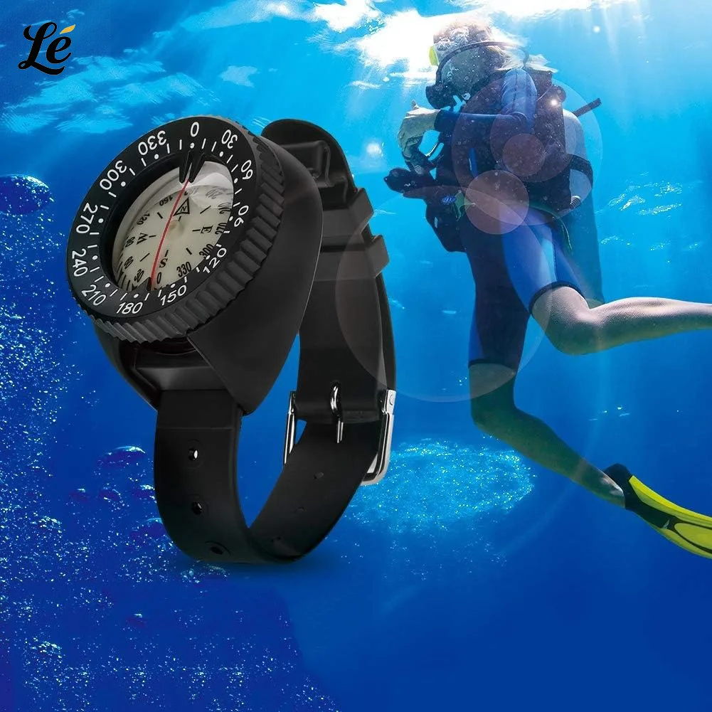 

Waterproof Diving Wrist Compass With High Magnetic Night Light For Diving Sailing Hiking And Emergency Survival Outdoor Sports