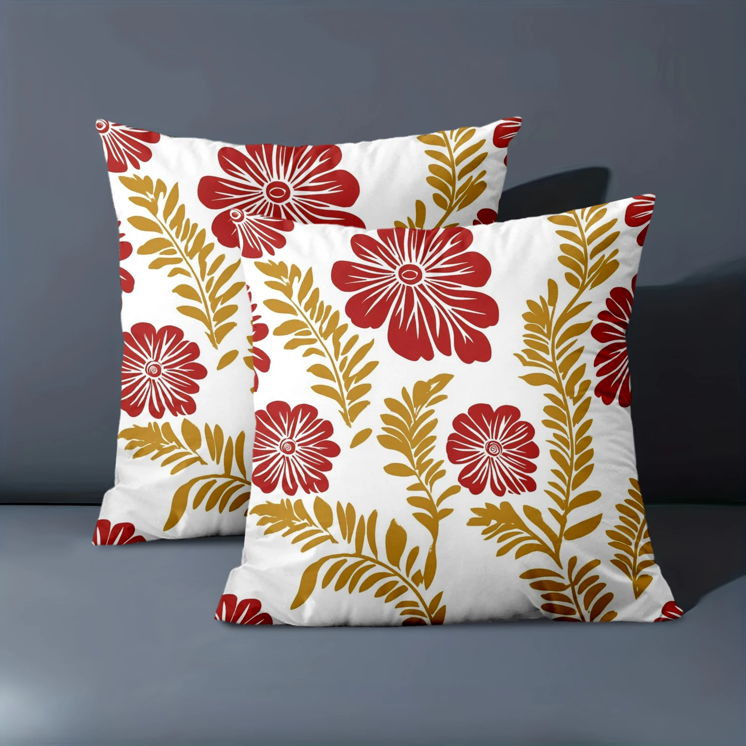 1 Pieces Bohemian Floral Leaf Throw Pillow Covers Polyester sofa decorative cushion cov Headboard Pillow (Without Pillow Core）