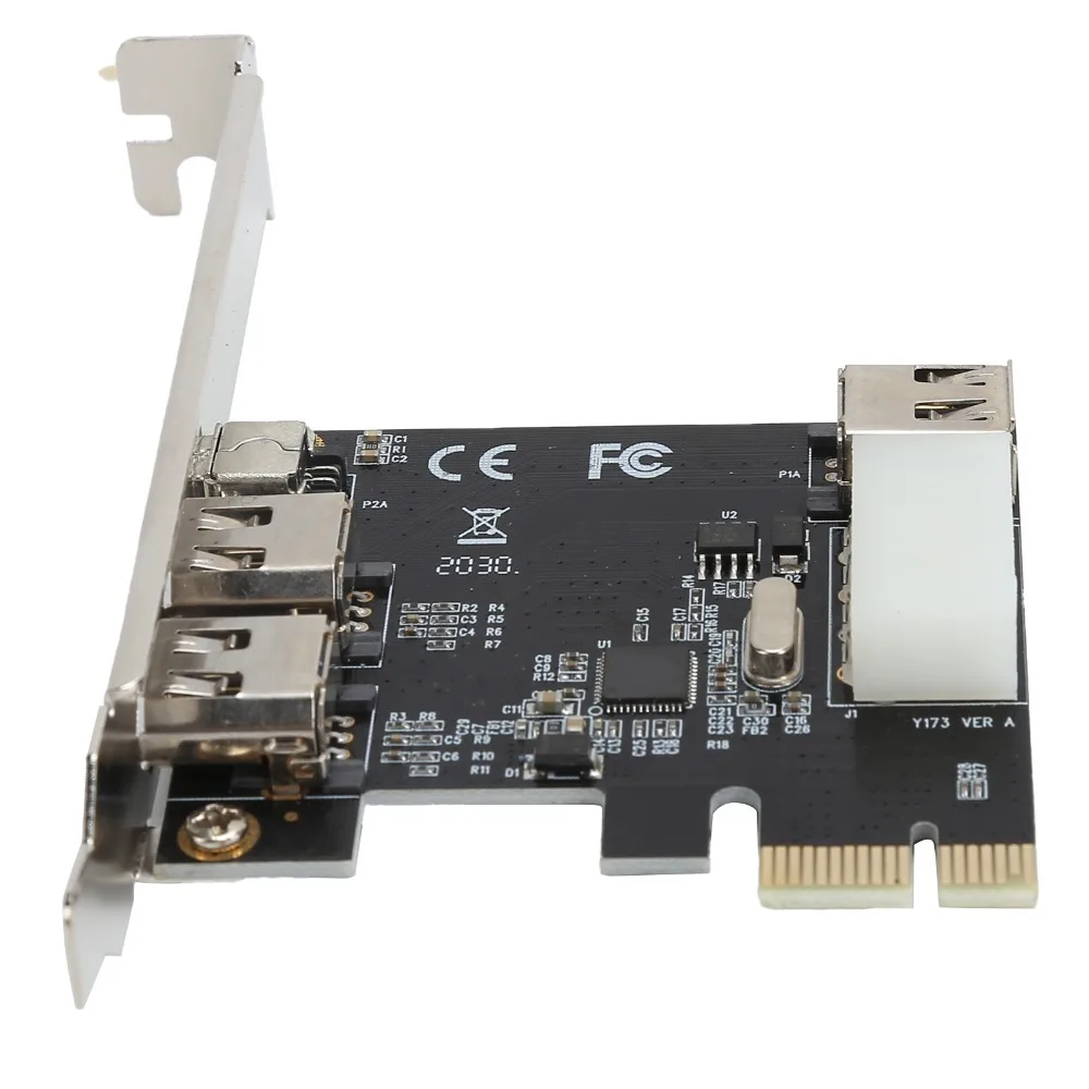 3 Port 1394A PCIE FireWire Expansion Card 1394 Interface Portable PCIE Capture Card Video Capture Card Adapter