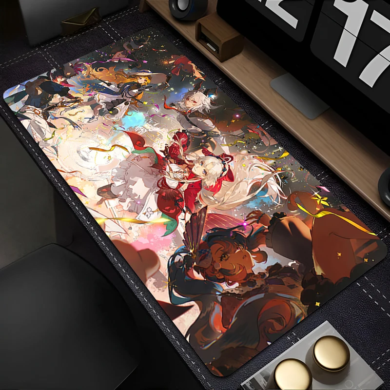 Mouse Pad PC Gamer Wuthering Waves Mousepad Anime Girl Zani Kawaii Desktop Mouse Mat Laptop Gaming Accessories Soft Keyboard Pad