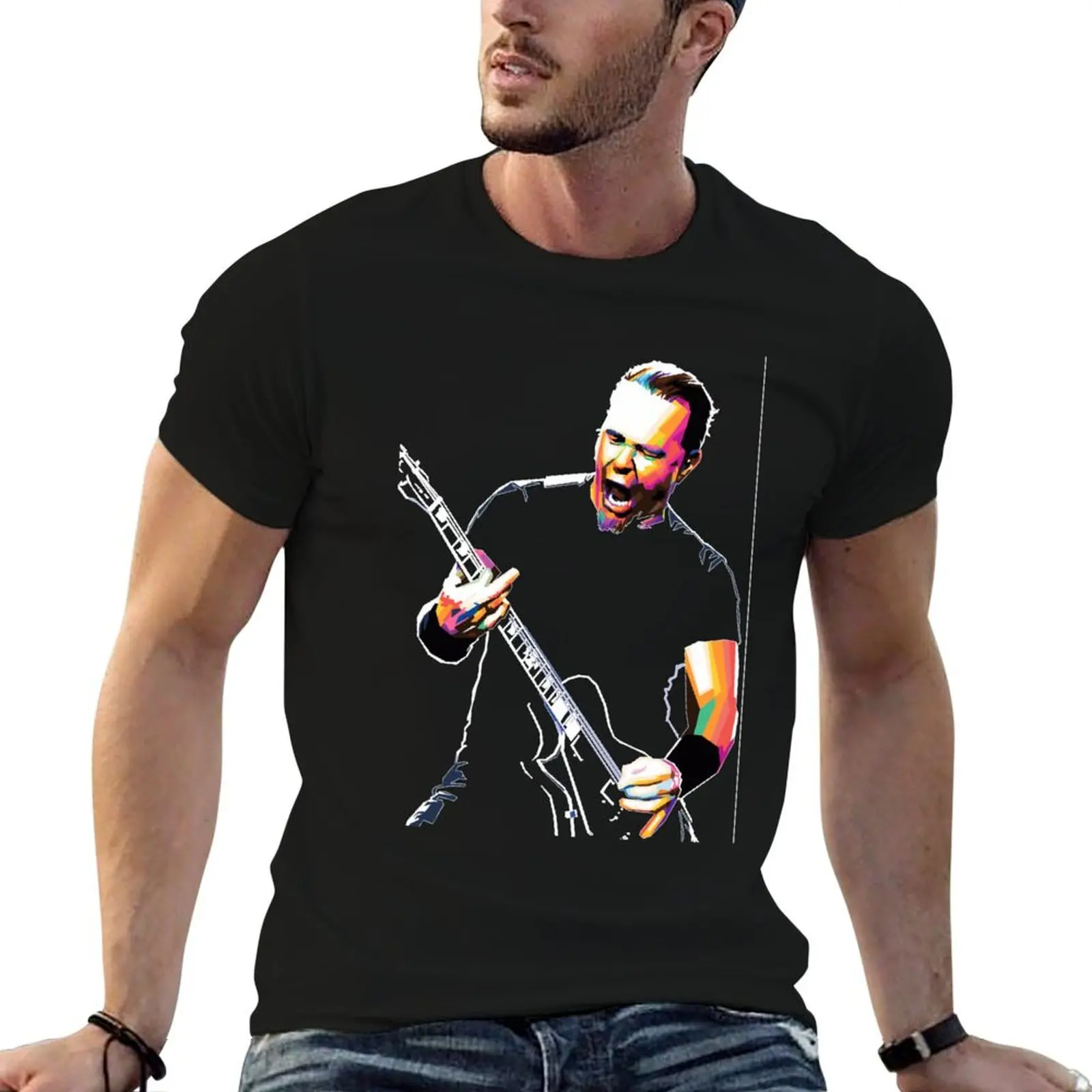 

James Hetfield T-Shirt man t shirt cotton mens graphic t shirts t shirts for man cotton funny T-shirt