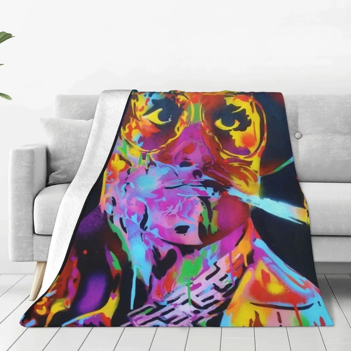 Fear And Loathing In Las Vegas Art Blankets Soft Warm Flannel Throw Blanket Plush for Bed Living room Picnic Travel Home Sofa