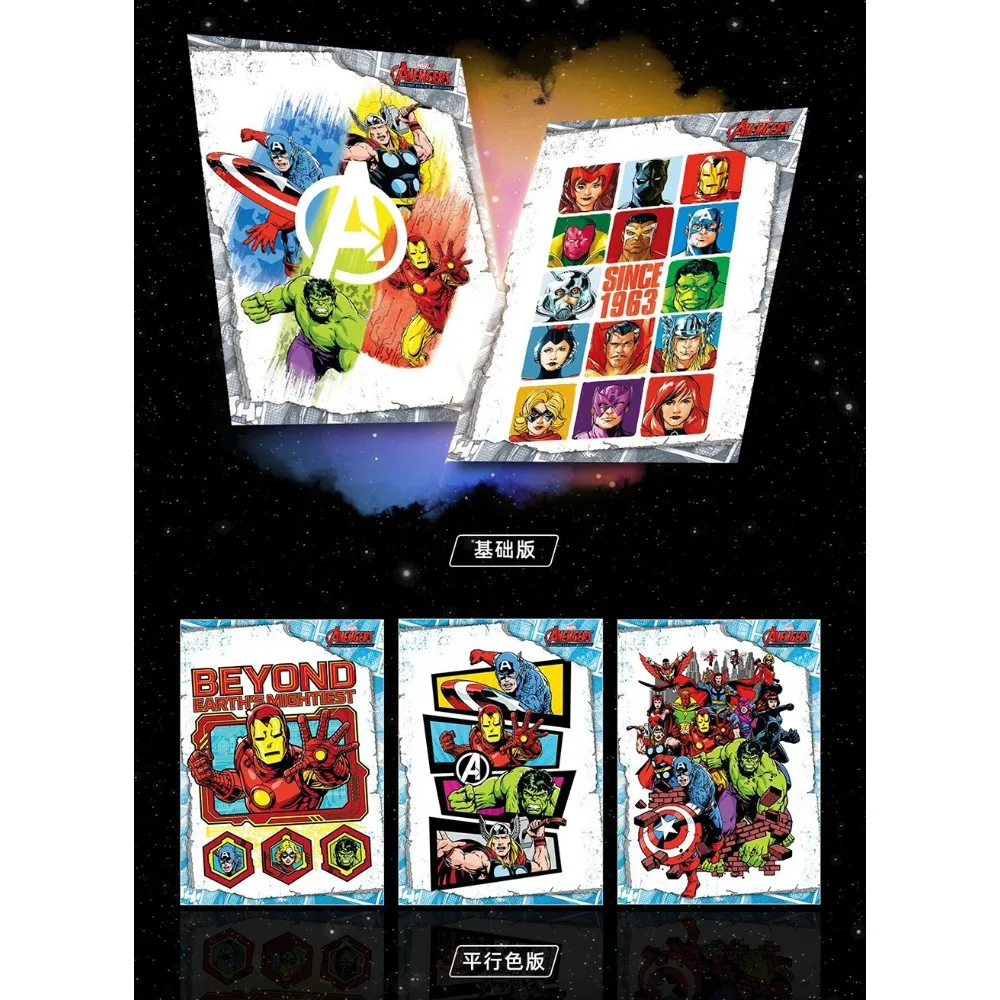 Marvel Avengers Card 60th Anniversary Edition Superhero Team Members Classic Tribute Cover Card Collection Kids Favorite Gifts