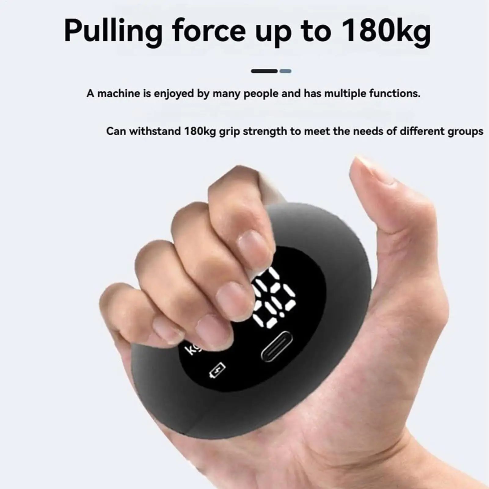 

Hand Strength Tester 396lb Hand Strength Tester Tool With LED Display Gripping Measurement Equipment For Home Gym Fitness
