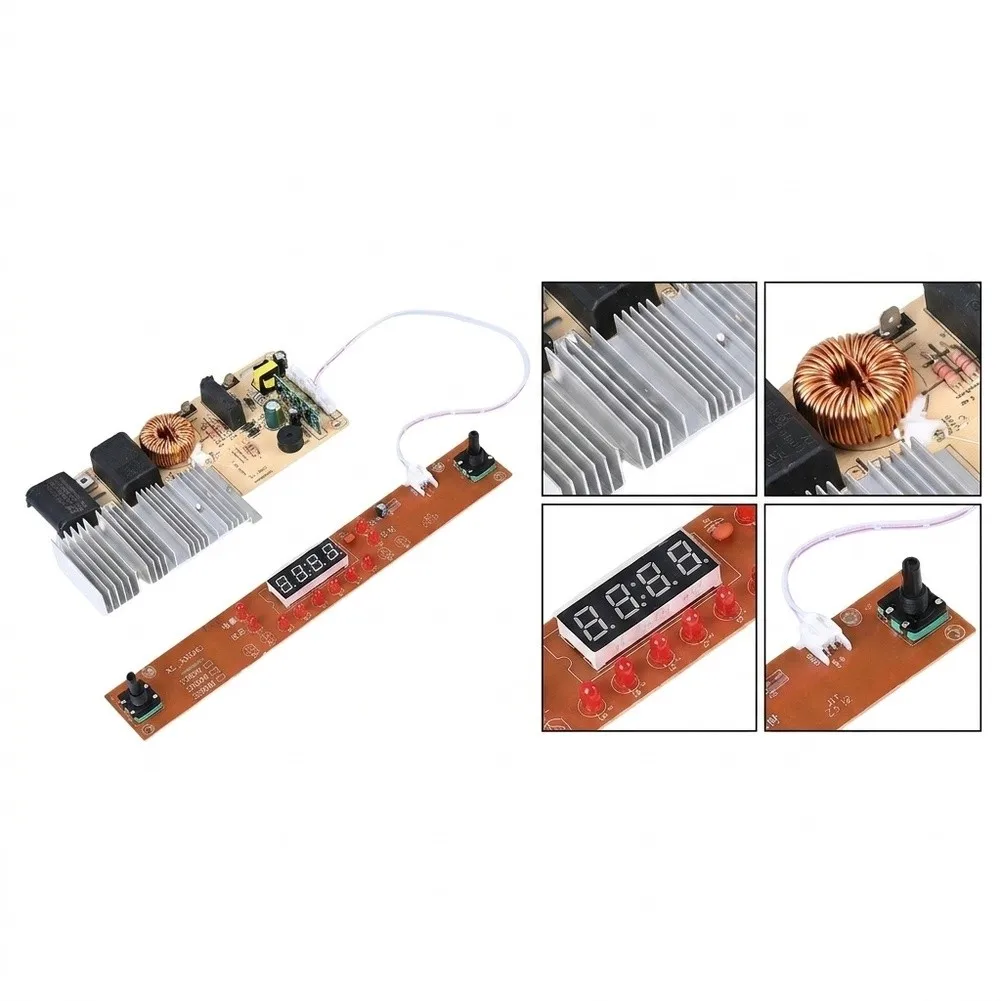 220V Induction Control Board 1500W with Digital Display Interface Supporting 20-30kHz Frequency and Wide Temperature Range
