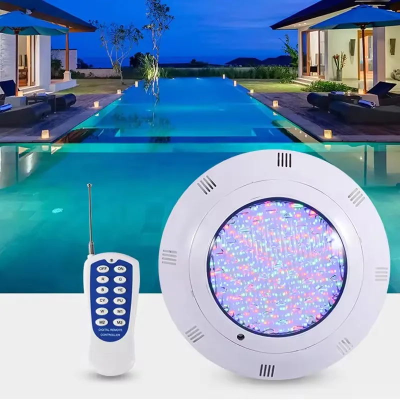 Resin-filled swimming pool light 12V wall-mounted diving light Anti-corrosion waterproof discoloration swimming pool light