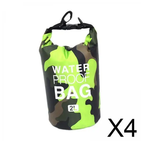

2L Waterproof Dry Bag Foldable Waist Pouch with Adjustable Shoulder Strap for Kayaking Fishing Boating Beach Camping