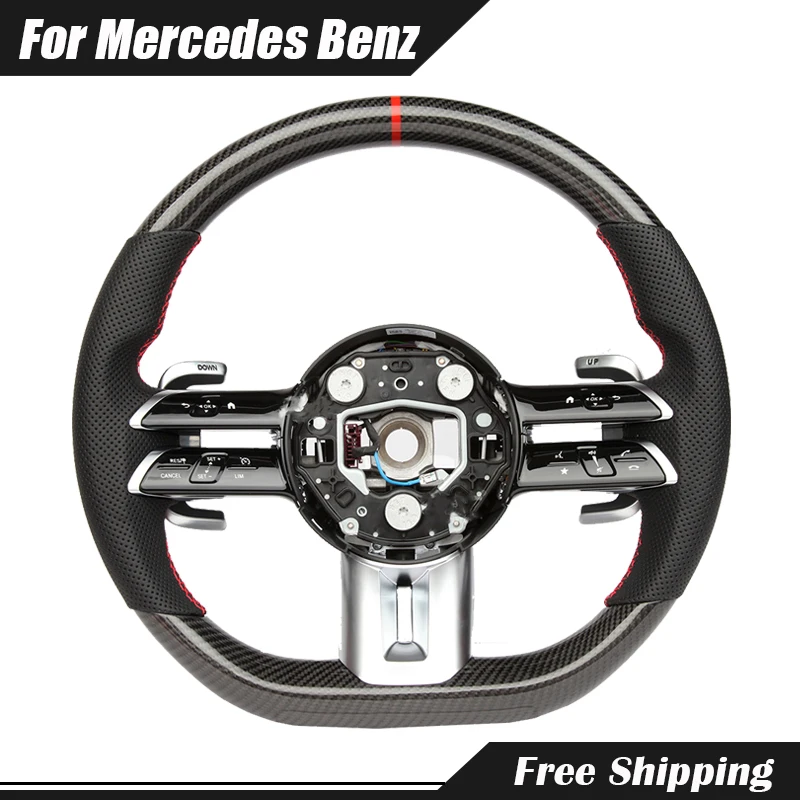 

Carbon Fibre Car Sports Steering Wheel for Mercedes Benz AMG Class W204 W205 W212 W213 W221 W222 W177 E63 E63S E63 S63 C63