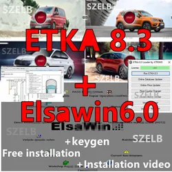 ETKA8.3+ELSA6.0 latest maintenance software Zmoli Dio Nova for V/W+AU/DI electronic parts catalog free installation+video