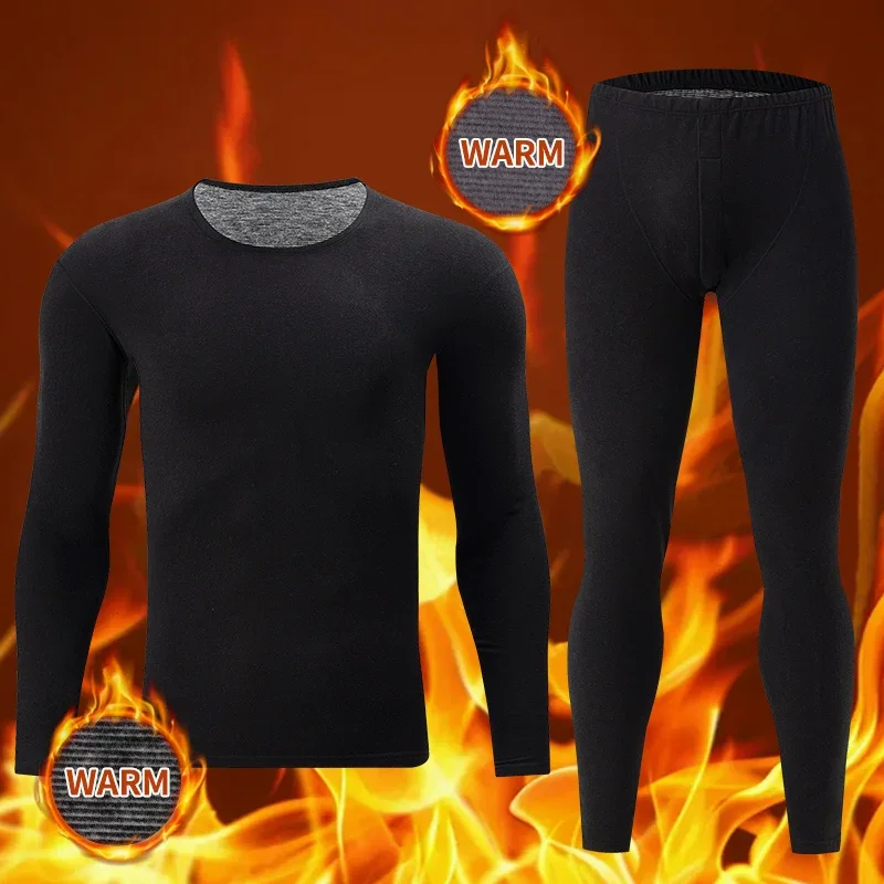 2/4 Pcs Men's Solid Color Simple Autumn and Winter Thermal Underwear Comfortable and Casual Bottoming Underwear Teenagers Pajama