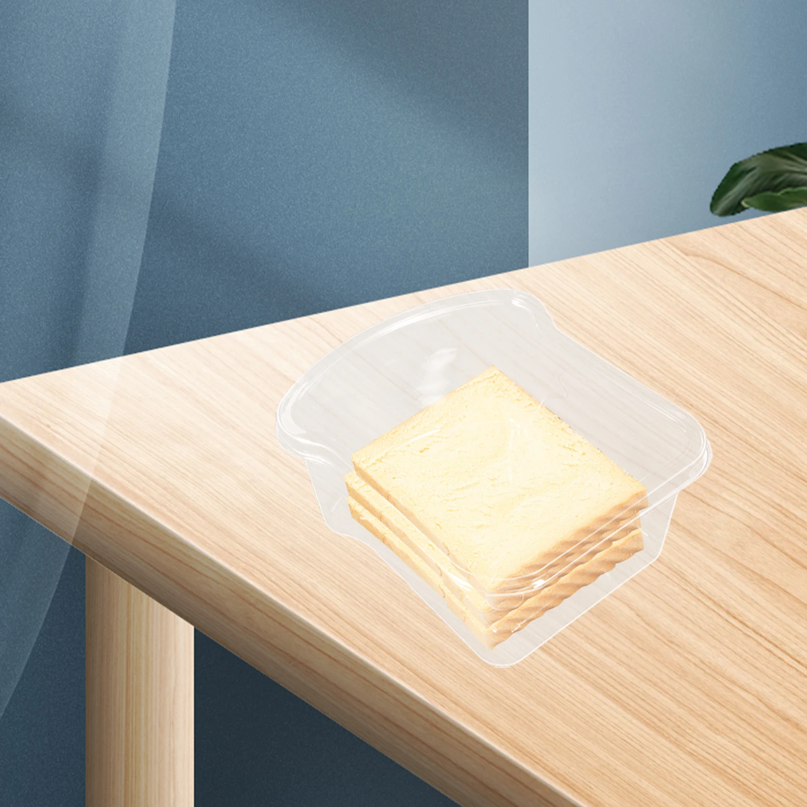 

10Pcs Thick Transparent Bread Box Toast Slice Airtight Storage Container Kitchen Counter Bread Keeper for Fresh Homemade Loaf