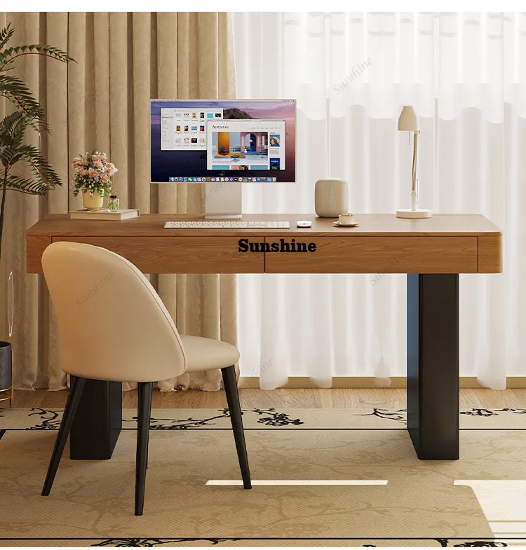 Medieval style solid wood desk desktop computer desk household desk