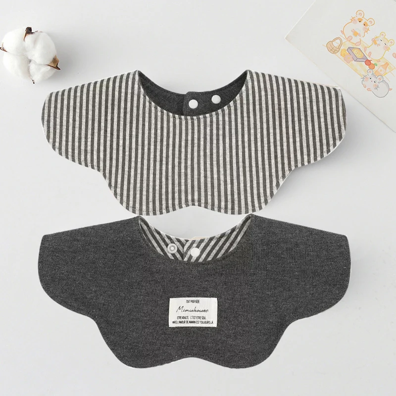 100% Cotton Printed Six-layer 360 Rotatable Baby Feeding Bibs Toddler Saliva Towel Infant two-sided Baby Bibs