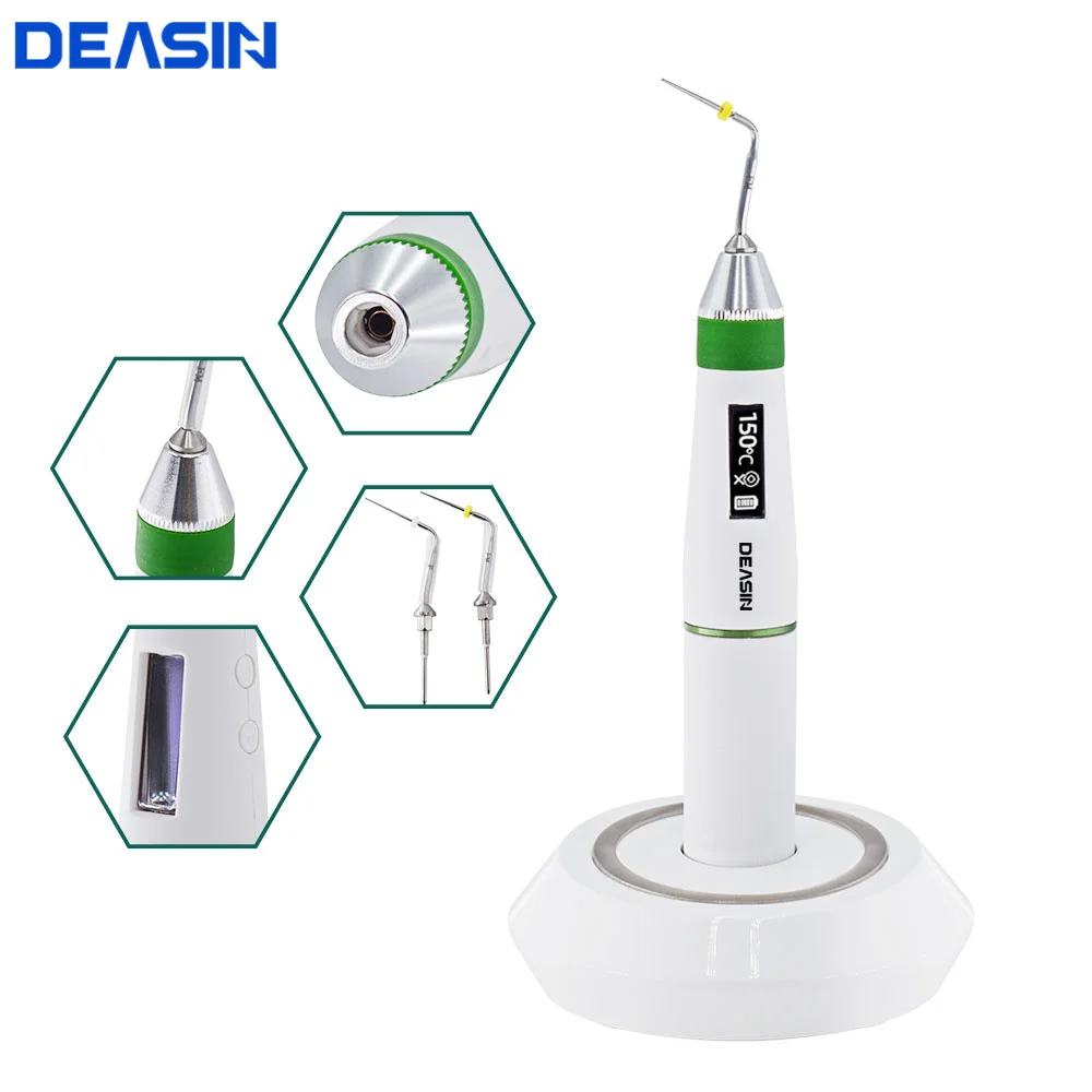 Dental Wireless Endo Heated Pen With 2 Tips digital display Gutta Percha Obturation System Dentistry Dentist Lab equipments