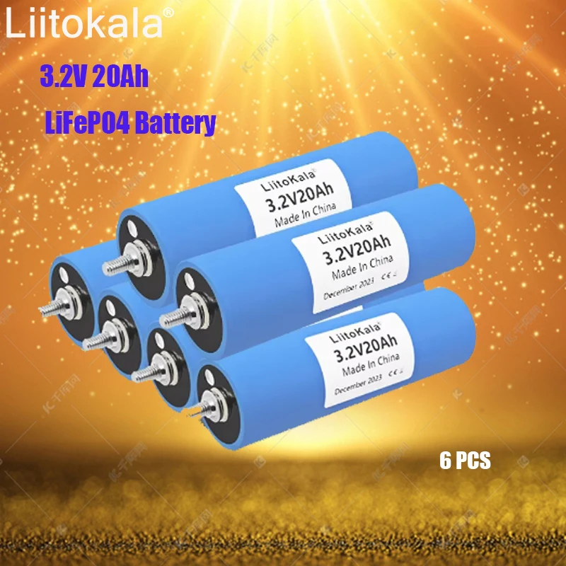 1-8PCS LiitoKala 3.2V 20Ah Battery LiFePO4 Phosphate Cell for 4S 12V 24V Motorcycle Car Motor Modification Inverter Grade A