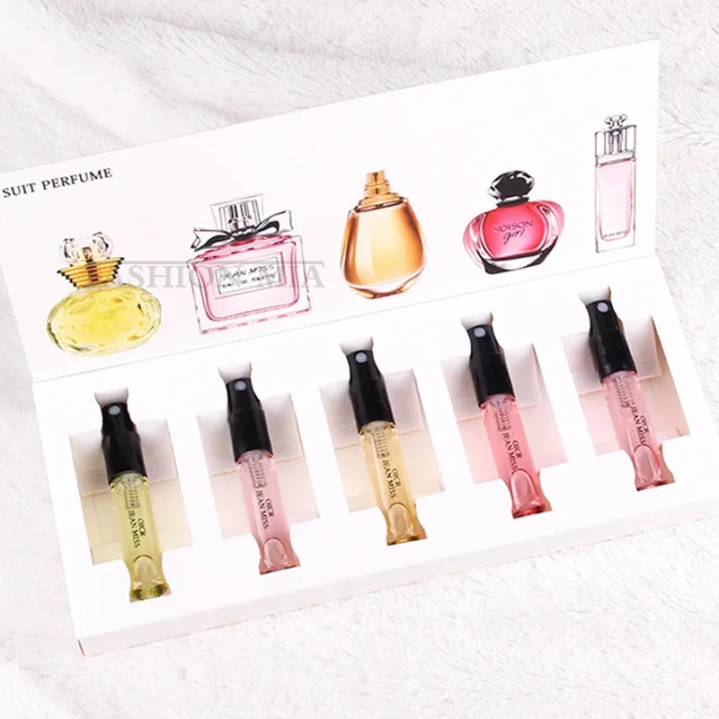 3ml*5pcs Original Perfume Kit Women Atomizer Parfum Beautiful Package Deodorant Lasting Fashion Lady Portable Fragrance With Box