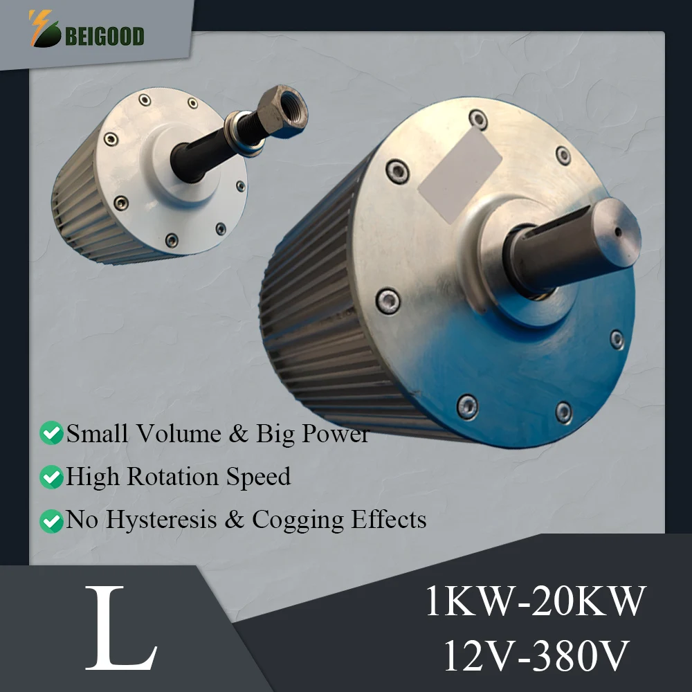 Gerador de Turbina Eólica 1kw20kw 12v380v Baixa Potência Rpm Dínamo Magnético Alternador de Turbina de Água Moinho de Energia Livre