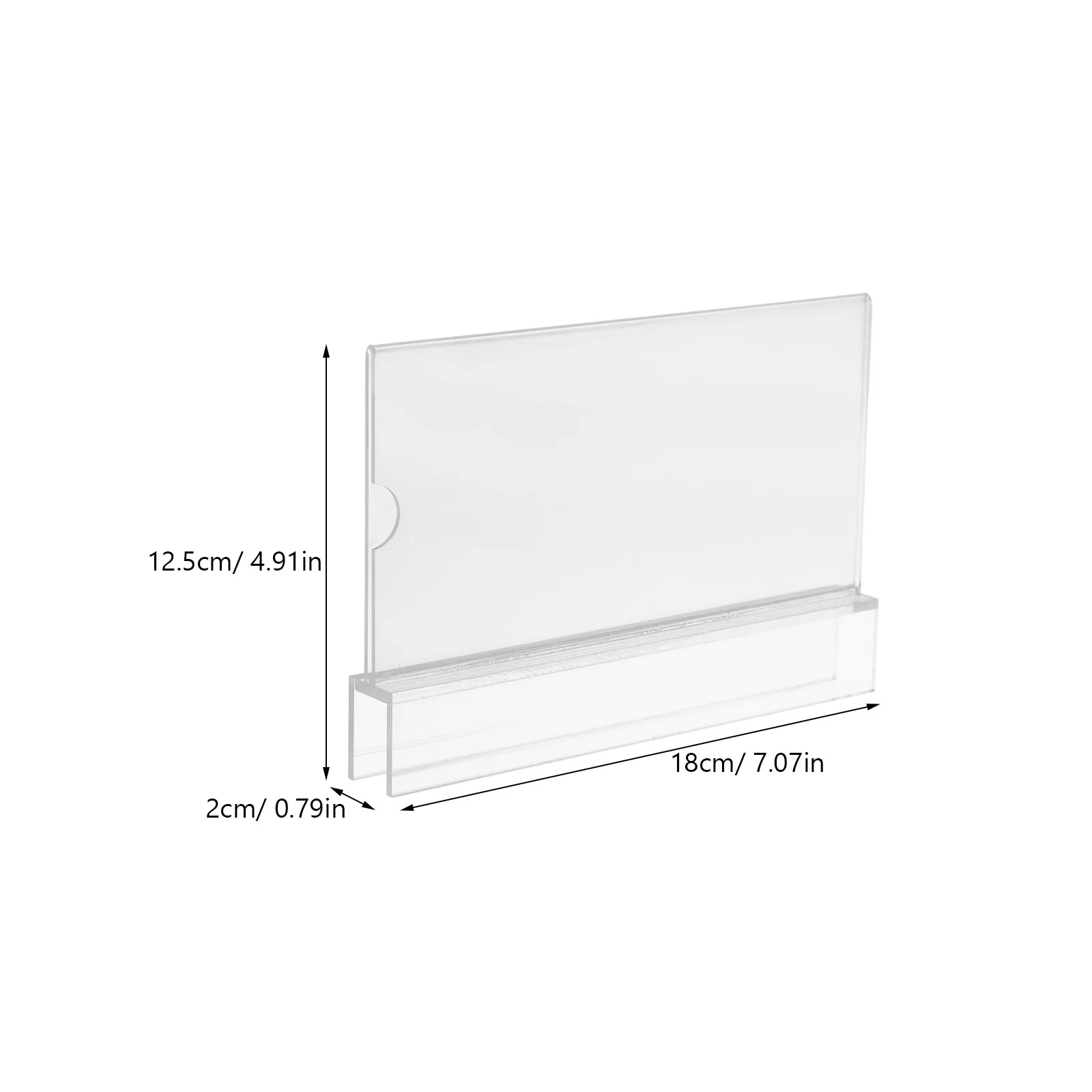 Acrylic Name Plate Holder Clear Desk Sign Display Rack for Office Workstation Name Tags Department Signs Corporate Schools