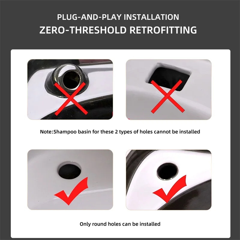 منفذ شلال سبا في صالونات التجميل مع نظام دوران المياه بدرجة حرارة ثابتة، إطار حوض استحمام سبا لحوض الشامبو #2