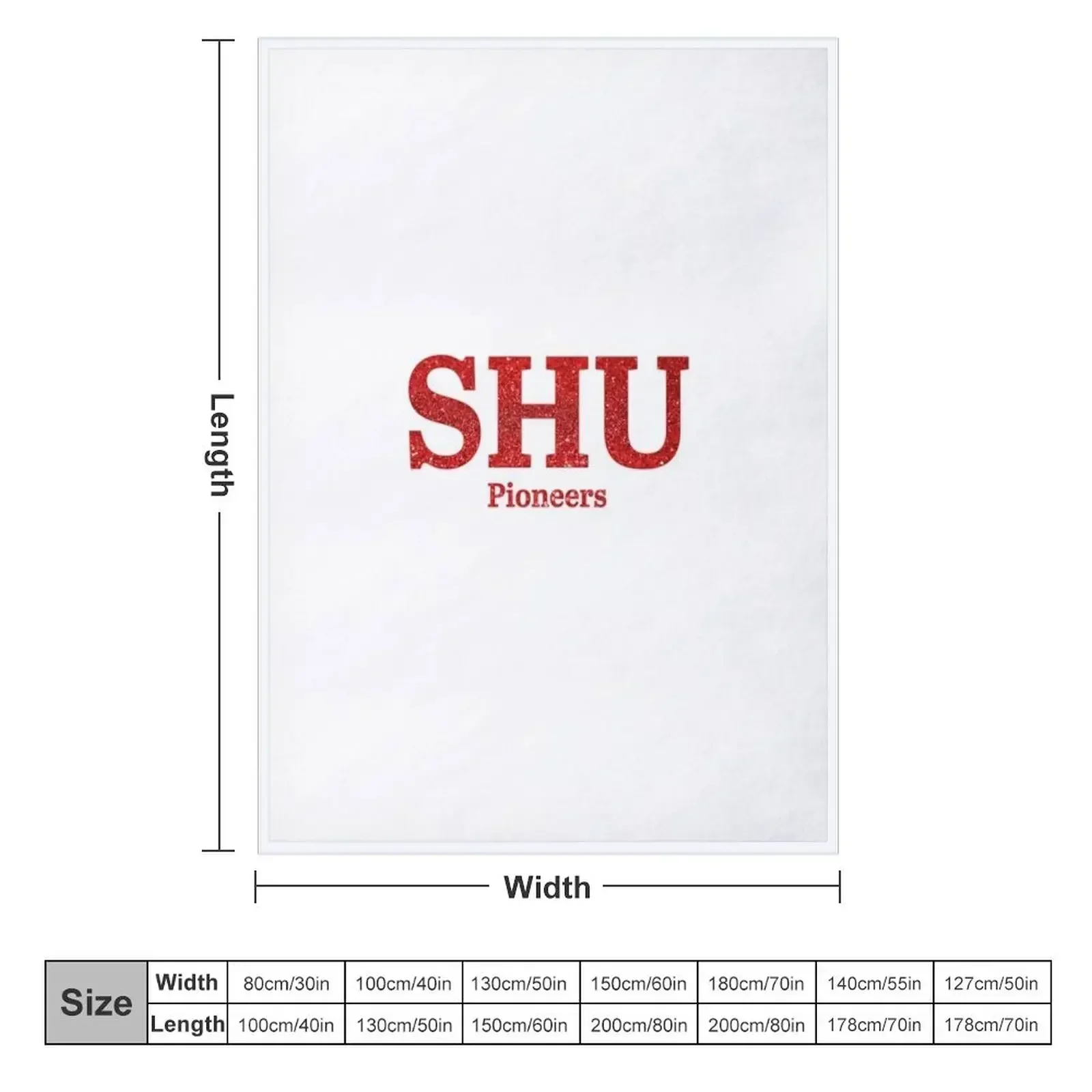 Sacred Heart University Pioneers Throw Blanket Shaggy Polar christmas decoration Beautifuls Blankets