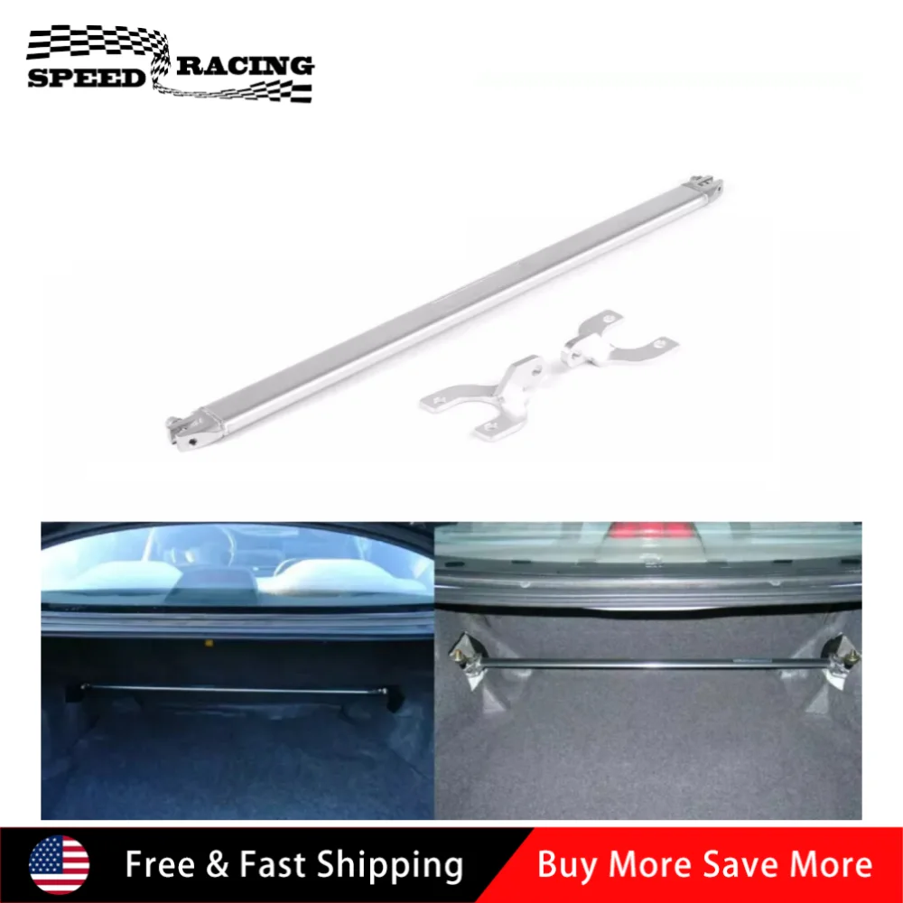 ビレットアルミ合金製リアストラットタイバー ホンダ シビック ハッチバック CX Si VX (1992-1995) アキュラ インテグラ GS タイプR (1997-2001) シルバー