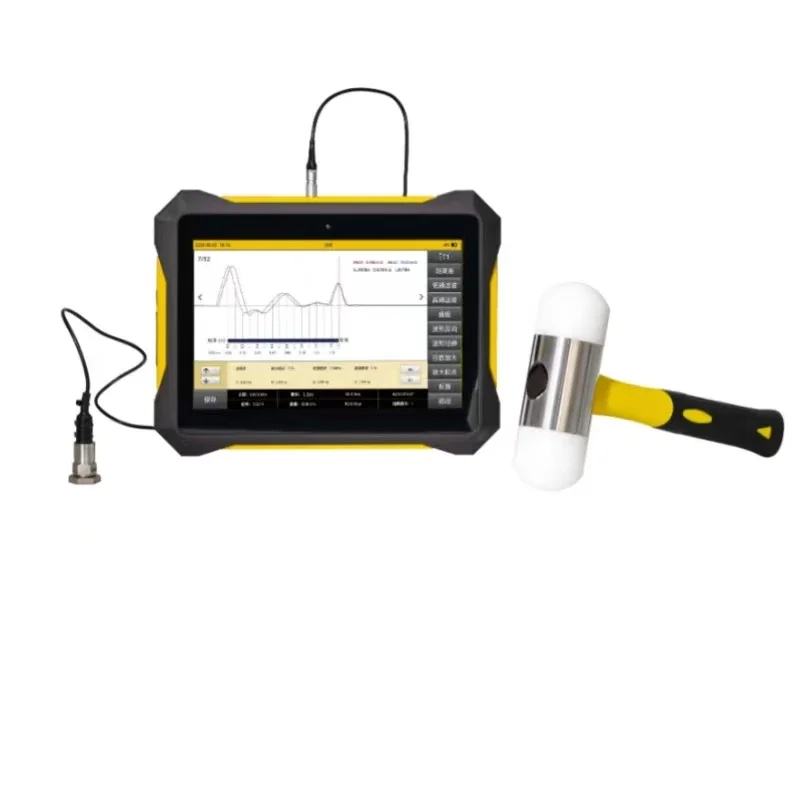 HC-DT52 T-Measurement Ультразвуковой тональный тестер целостности сваи Беспроводной динамический прибор для тестирования свай Сканер бетона