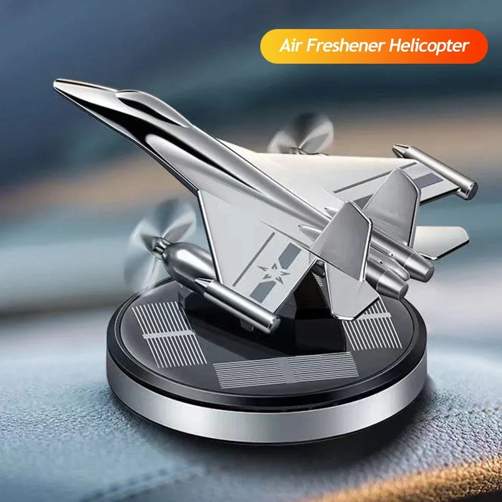 Solar Car Air Freshener Aircraft Rotating Aromatherapy Perfume Car Diffuser Long-lasting Fragrance Car Interior Decorations