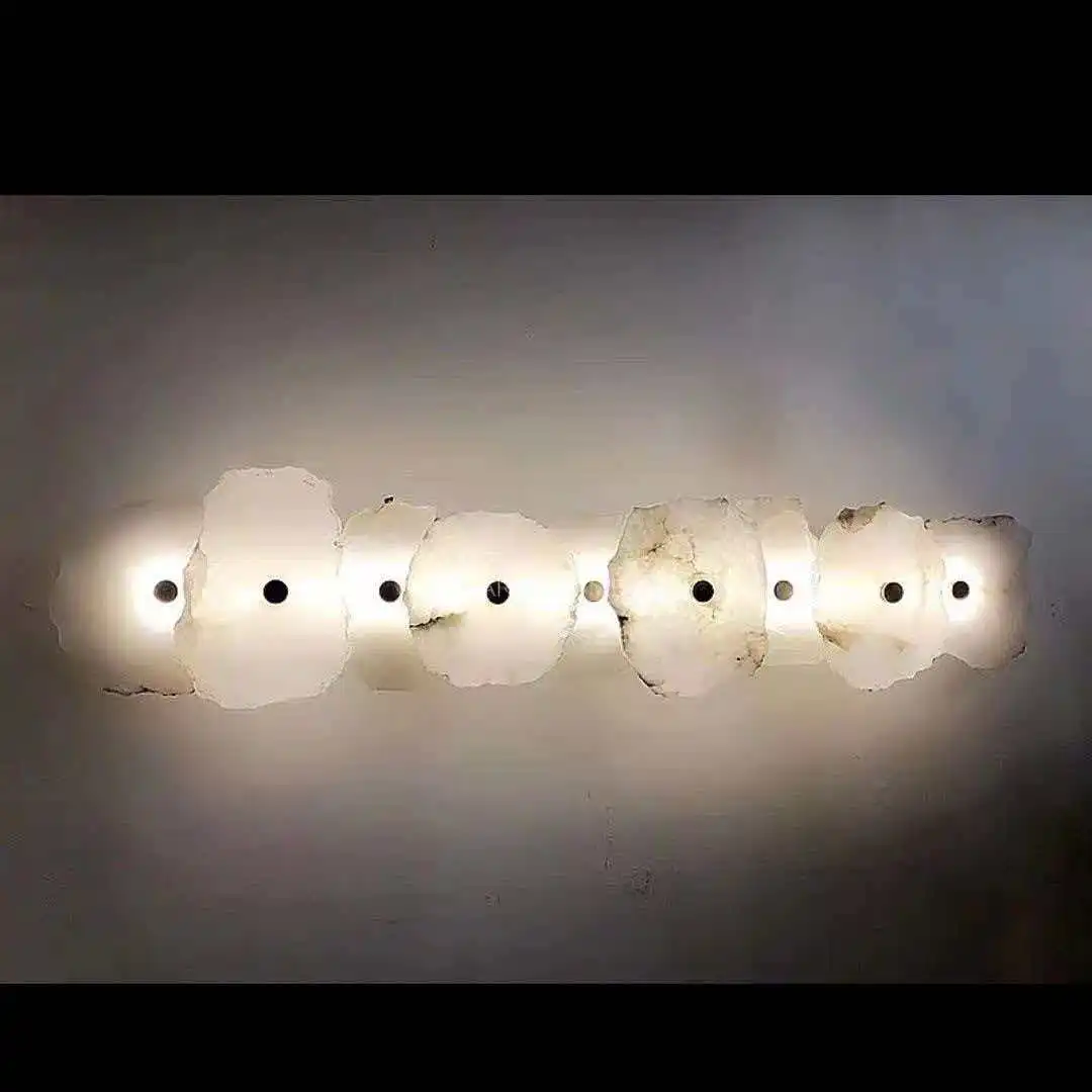 Natural Marble LED Wall Lamp  Luxury Novelty Lighting Sconce For Bedroom Living Dining Room Wall Decor Modern Art Design