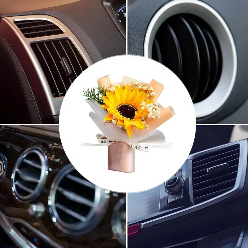 Mini Bouquet Flowers For Car Air Freshener Immortal Dried Floral Aromatherapy Natural Car Air Freshener For SUV RV Truck