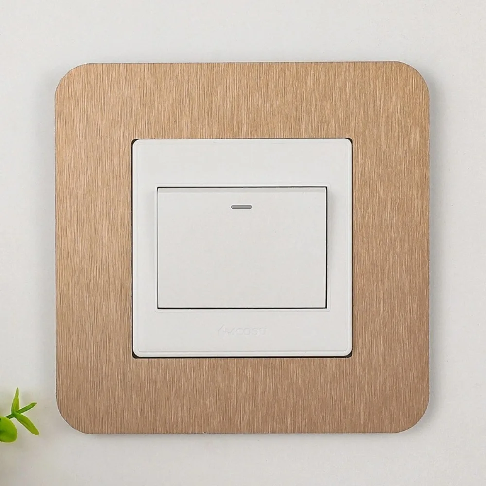 Resin Light Switch Sticker Anti-Dirty Dustproof Acrylic Wall Decor No Punch Installation Solid Color Design Socket Frame Cover