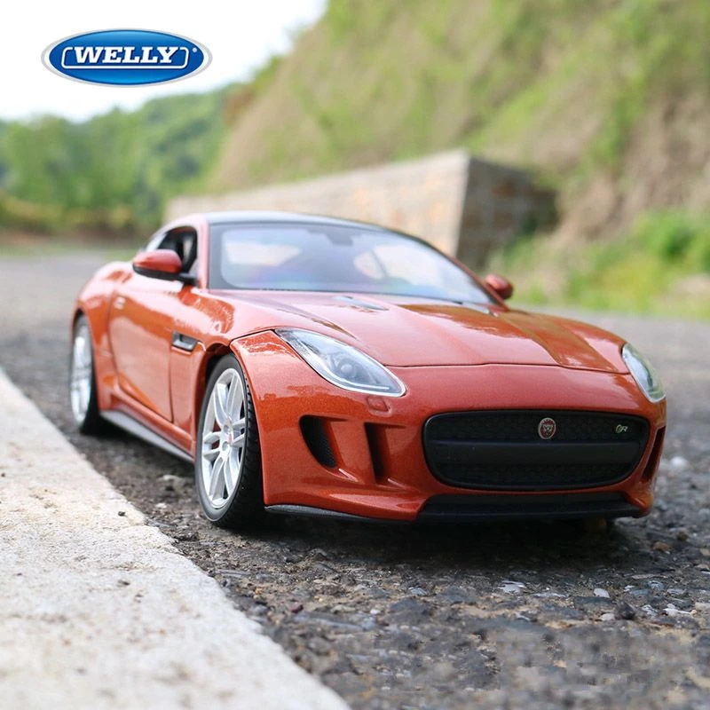 

Welly 1:24 JAGUAR F-Type Coupe Alloy Sports Car Model Diecasts Metal Toy Vehicles Car Model Simulation Collection Childrens Gift