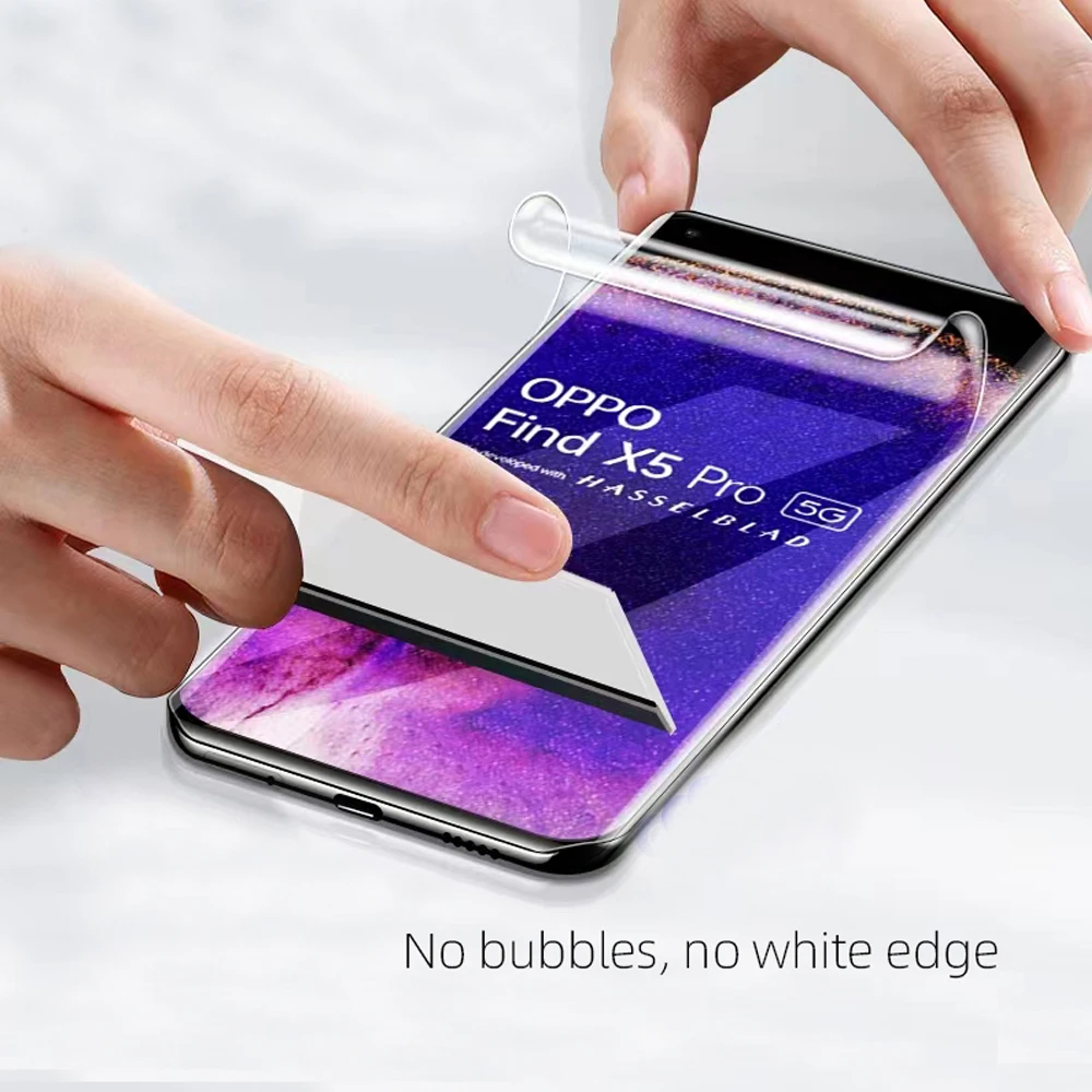 5Pcs Smartphone protective film for OPPO Find X3 Neo X5 X6 pro X2 lite X Hydrogel film screen protector Not Glass full cover HD