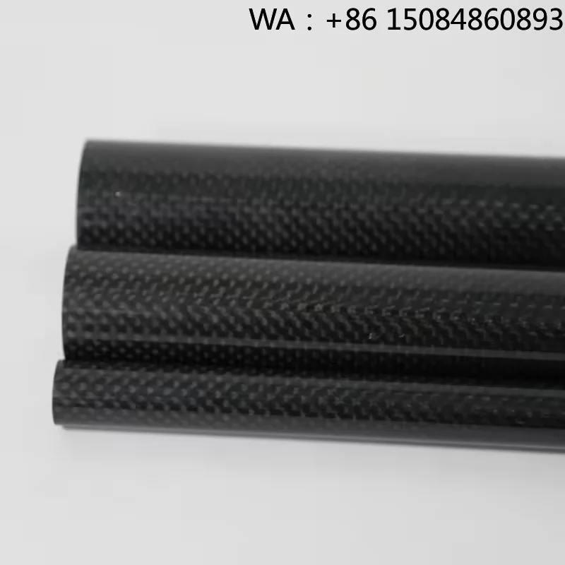 Tubo de Fibra de Carbono 3K 5/10/15/20/25/30mm, Diâmetro e Comprimento Personalizados, Tubo Leve de Alta Resistência para Ferramentas Esportivas UAV