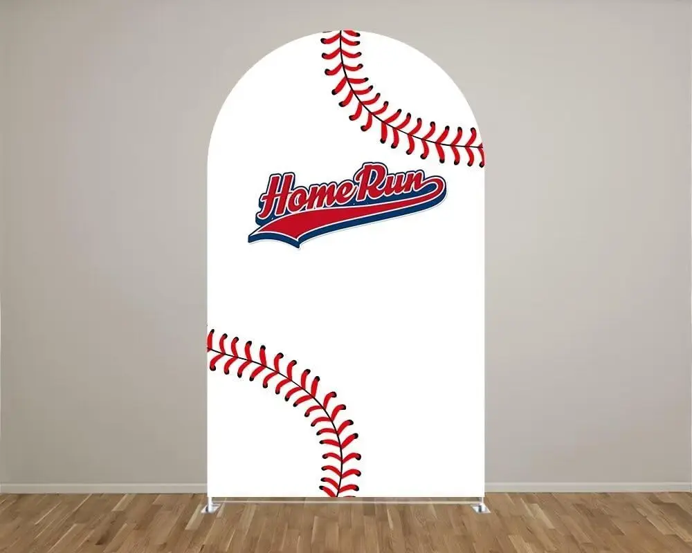 Baseball Arch Backdrop Covers for Sport Party Homerun Chiara Background Fabric Cover for Boys Birthday Party Display Props