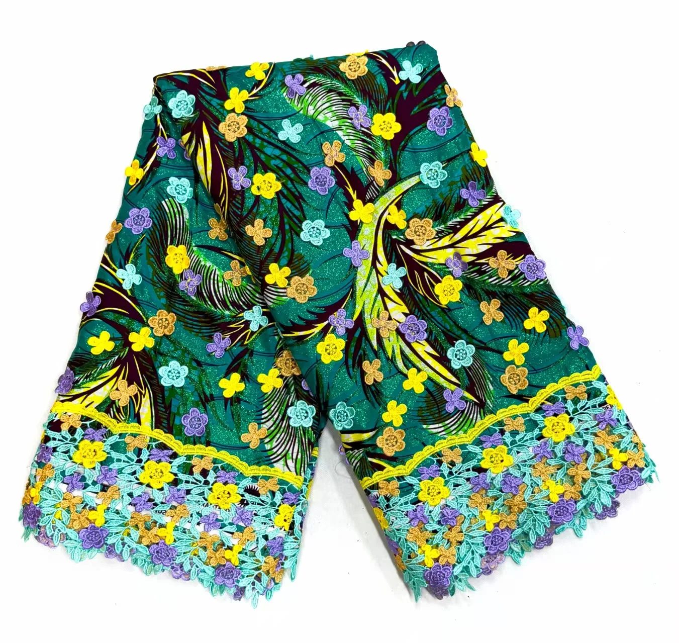 2026 New Style Nigeria Lace Golden- Wax Fabric - High Quality African Wax Print Fabric for Patchwork, Clothing & DIY