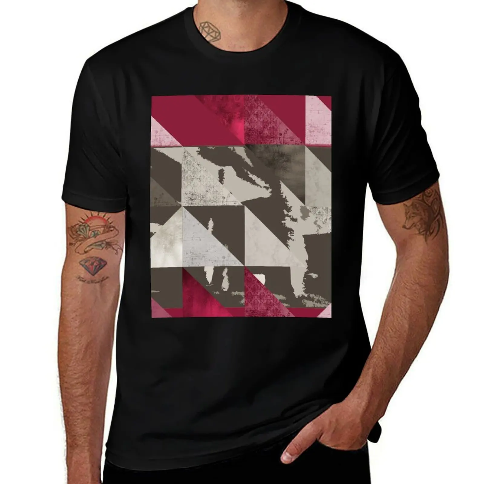 u2 unforgettable fire - triangles T-Shirt Work Utility Short Sleeve Shirt T-Shirt