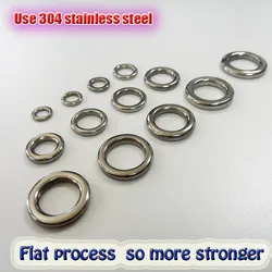 2025 fishing solid ring jigging fishing accessories high quality Pure 304 stainless steel very large test 100pcs/lot